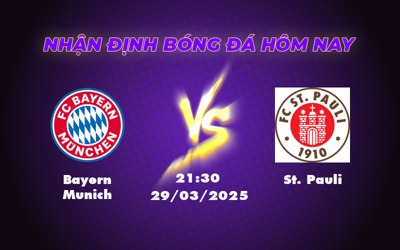Nhận định trận đấu Bayern Munich vs St Pauli - Cơ hội duy trì ngôi đầu của Hùm Xám 1 bayern munich st pauli 29 03 bundesliga