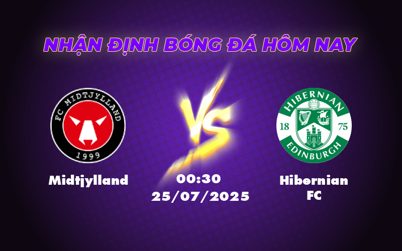 Nhận định soi kèo Midtjylland vs Hibernian FC Đại diện Đan Mạch thị uy sức mạnh 1 midtjylland hibernian fc 25 07 c2